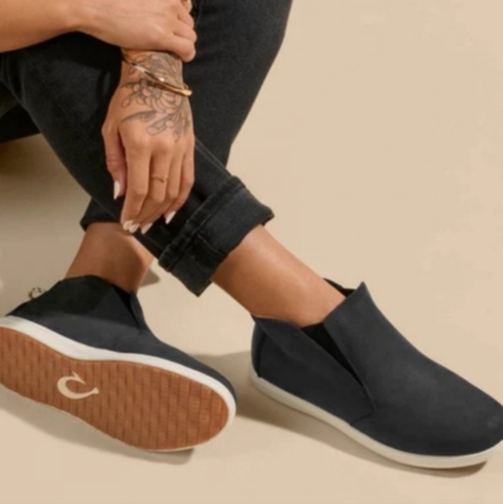 Olukai Hawai'iloa Manu Hope Leather Booties Sneakers
